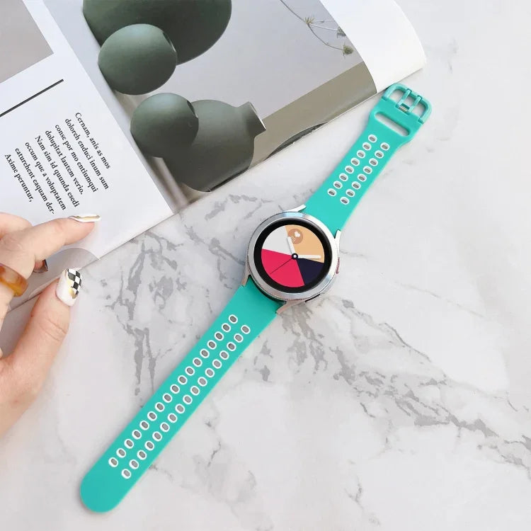 Dây đồng hồ silicone hai màu khóa đôi, Dành cho Samsung Galaxy Watch4 40mm, Dành cho Samsung Galaxy Watch4 44mm