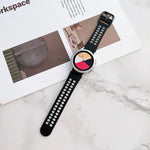 Dây đồng hồ silicone hai màu khóa đôi, Dành cho Samsung Galaxy Watch4 40mm, Dành cho Samsung Galaxy Watch4 44mm
