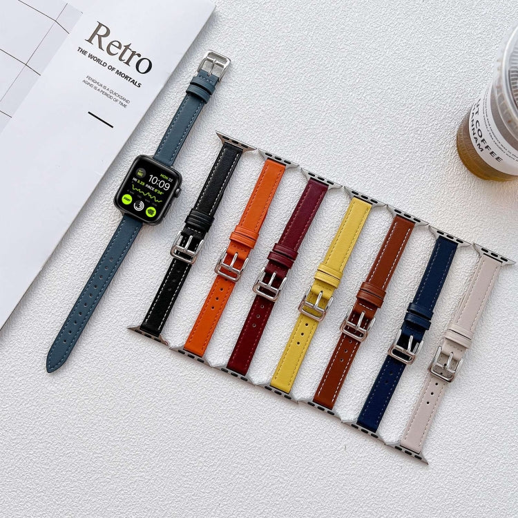 Dây đeo đồng hồ bằng da cho Apple Watch Series, 7 41mm / 6&SE&5&4 40mm / 3&2&1 38mm, 7 45mm / 6&SE&5&4 44mm / 3&2&1 42mm