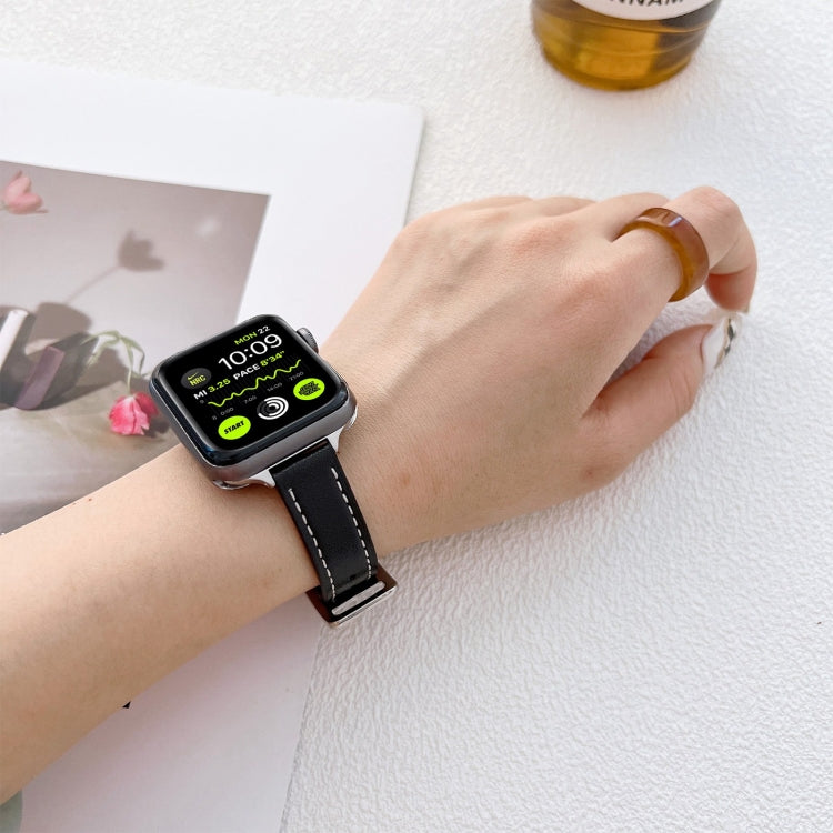 Dây đeo đồng hồ bằng da cho Apple Watch Series, 7 41mm / 6&SE&5&4 40mm / 3&2&1 38mm, 7 45mm / 6&SE&5&4 44mm / 3&2&1 42mm