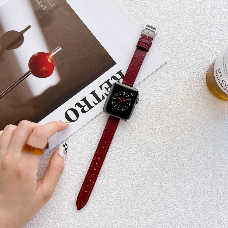 Dây đeo đồng hồ bằng da cho Apple Watch Series, 7 41mm / 6&SE&5&4 40mm / 3&2&1 38mm, 7 45mm / 6&SE&5&4 44mm / 3&2&1 42mm