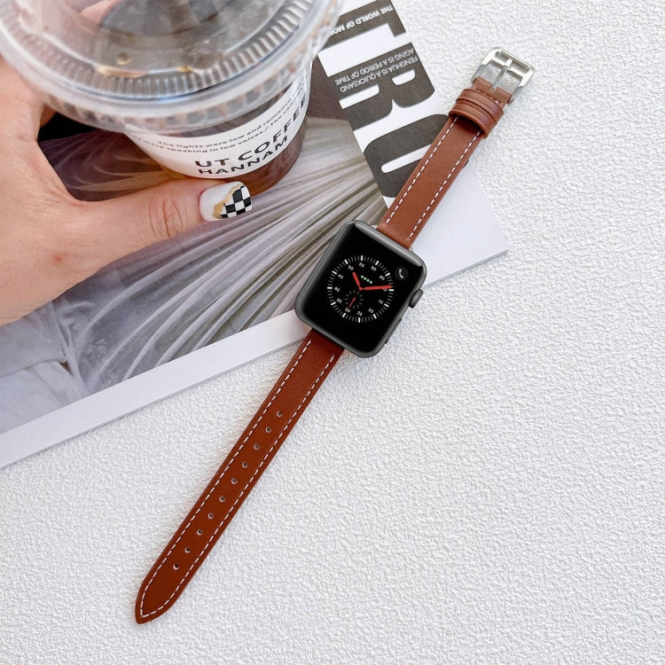 Dây đeo đồng hồ bằng da cho Apple Watch Series, 7 41mm / 6&SE&5&4 40mm / 3&2&1 38mm, 7 45mm / 6&SE&5&4 44mm / 3&2&1 42mm