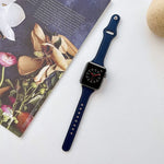 Dây đồng hồ da họa tiết phẳng cho Apple Watch Series, 7 41mm / 6&SE&5&4 40mm / 3&2&1 38mm, 7 45mm / 6&SE&5&4 44mm / 3&2&1 42mm