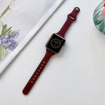 Dây đồng hồ da họa tiết phẳng cho Apple Watch Series, 7 41mm / 6&SE&5&4 40mm / 3&2&1 38mm, 7 45mm / 6&SE&5&4 44mm / 3&2&1 42mm