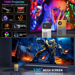 Máy chiếu mini LED T400 3000 Lumens màn hình 100 inch, Phiên bản cơ bản, Phích cắm EU, Phiên bản cơ bản, Phích cắm Mỹ, Phiên bản cơ bản, Phích cắm Anh, Phiên bản cơ bản, Phích cắm Úc