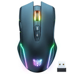 Chuột không dây có đèn RGB ONIKUMA CW905 2.4G, chuột CW905 màu đen, hồng, xám trắng