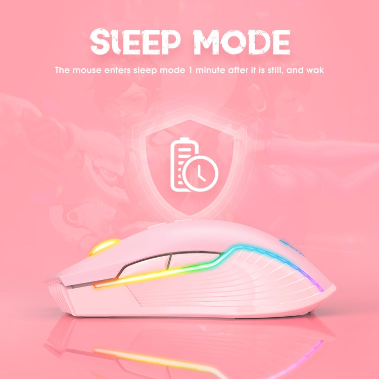 Chuột không dây có đèn RGB ONIKUMA CW905 2.4G, chuột CW905 màu đen, hồng, xám trắng