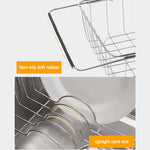 Giỏ ráo nước rửa chén bát nhà bếp, giá để rau củ quả ráo nước bằng inox có thể điều chỉnh, Kiểu lưới vòm, Kiểu đáy phẳng, Kiểu thông thường