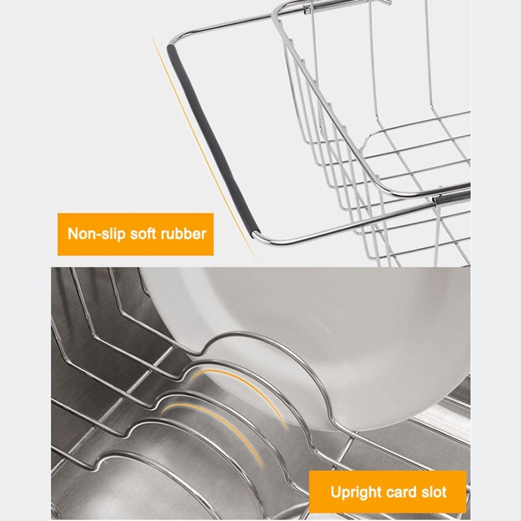 Giỏ ráo nước rửa chén bát nhà bếp, giá để rau củ quả ráo nước bằng inox có thể điều chỉnh, Kiểu lưới vòm, Kiểu đáy phẳng, Kiểu thông thường