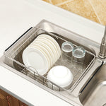 Giỏ ráo nước rửa chén bát nhà bếp, giá để rau củ quả ráo nước bằng inox có thể điều chỉnh, Kiểu lưới vòm, Kiểu đáy phẳng, Kiểu thông thường