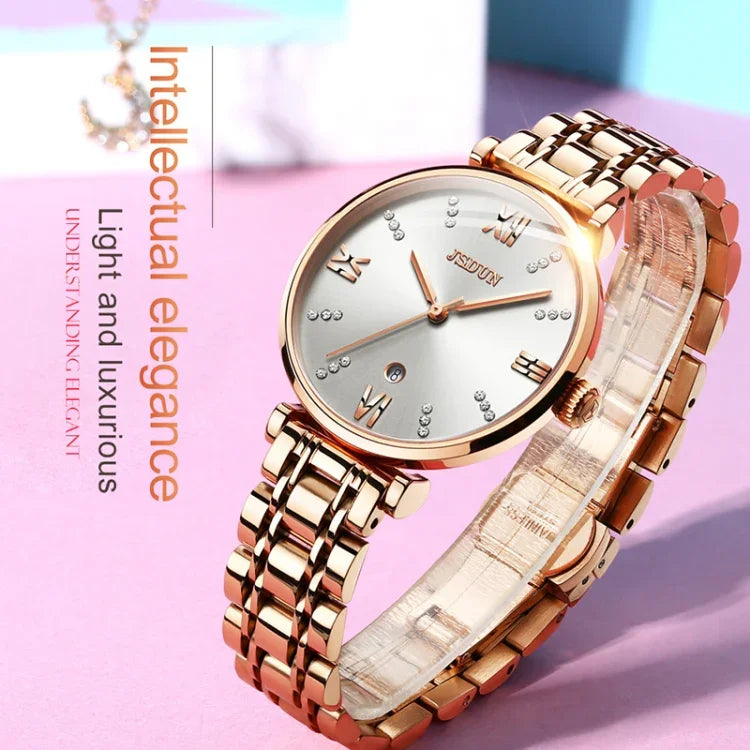 Đồng hồ quartz siêu mỏng chống nước thời trang nữ JIN SHI DUN 6533