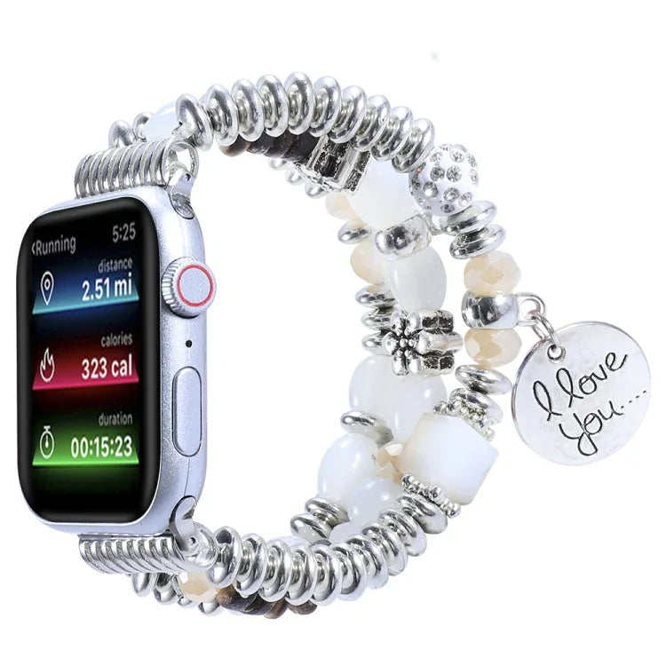 Dây đồng hồ hạt tua rua cho Apple Watch Series, 7 41mm / 6&SE&5&4 40mm / 3&2&1 38mm, 7 45mm / 6&SE&5&4 44mm / 3&2&1 42mm