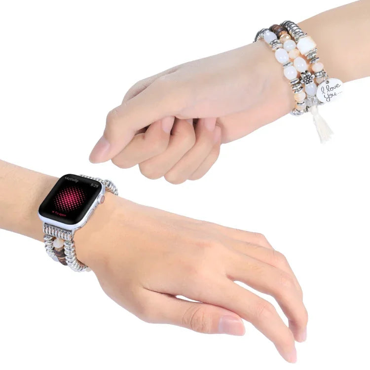 Dây đồng hồ hạt tua rua cho Apple Watch Series, 7 41mm / 6&SE&5&4 40mm / 3&2&1 38mm, 7 45mm / 6&SE&5&4 44mm / 3&2&1 42mm