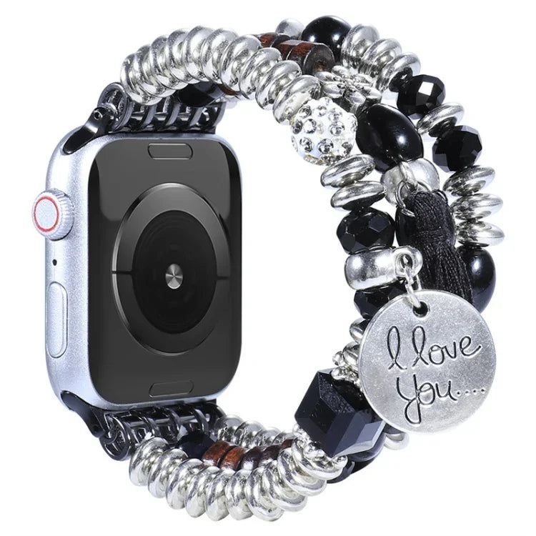 Dây đồng hồ hạt tua rua cho Apple Watch Series, 7 41mm / 6&SE&5&4 40mm / 3&2&1 38mm, 7 45mm / 6&SE&5&4 44mm / 3&2&1 42mm