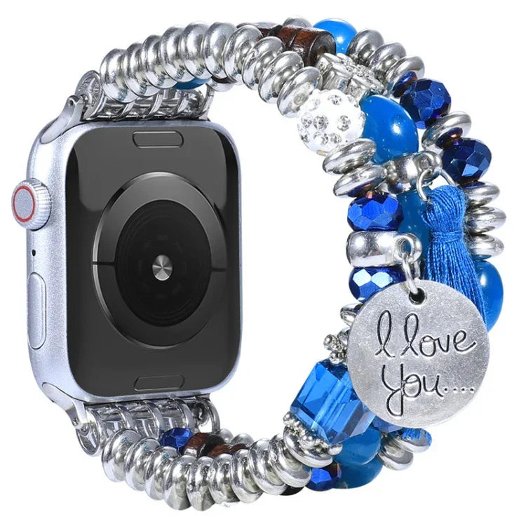 Dây đồng hồ hạt tua rua cho Apple Watch Series, 7 41mm / 6&SE&5&4 40mm / 3&2&1 38mm, 7 45mm / 6&SE&5&4 44mm / 3&2&1 42mm