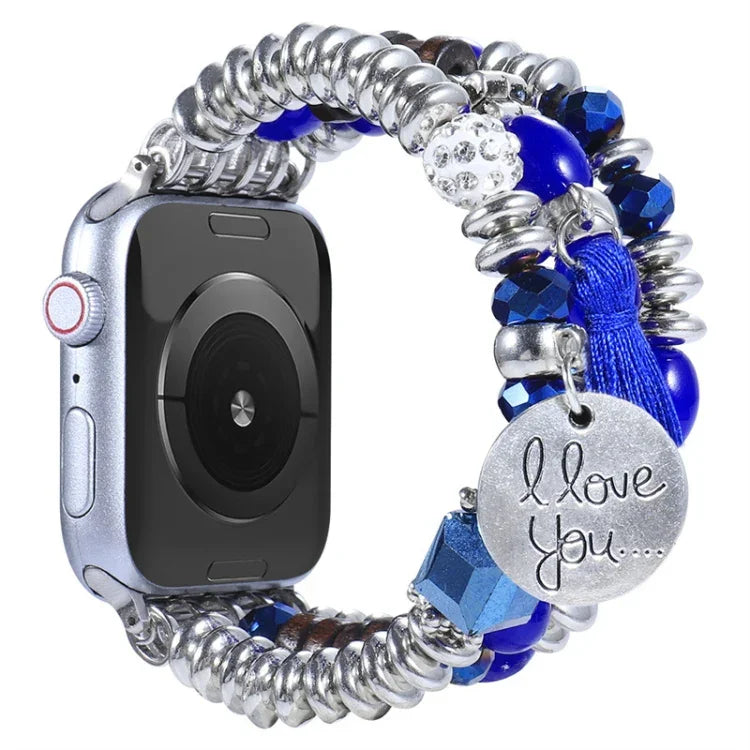 Dây đồng hồ hạt tua rua cho Apple Watch Series, 7 41mm / 6&SE&5&4 40mm / 3&2&1 38mm, 7 45mm / 6&SE&5&4 44mm / 3&2&1 42mm