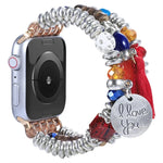 Dây đồng hồ hạt tua rua cho Apple Watch Series, 7 41mm / 6&SE&5&4 40mm / 3&2&1 38mm, 7 45mm / 6&SE&5&4 44mm / 3&2&1 42mm