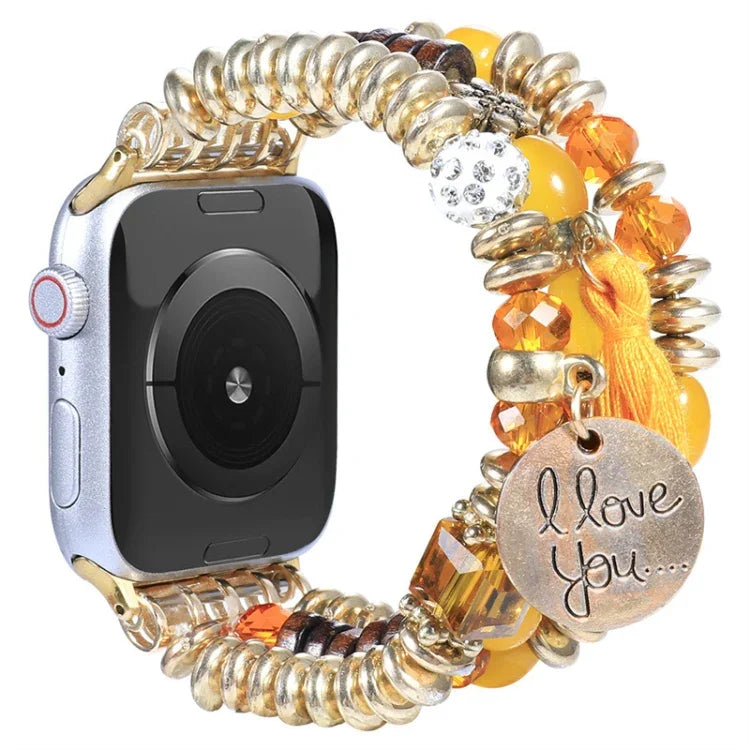 Dây đồng hồ hạt tua rua cho Apple Watch Series, 7 41mm / 6&SE&5&4 40mm / 3&2&1 38mm, 7 45mm / 6&SE&5&4 44mm / 3&2&1 42mm