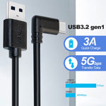 Cáp kết nối VR USB 3.2 Gen1 Type-C sang USB 3.2 Gen1 Type-C góc đơn cho Oculus Quest 1 / 2, dài 3m góc đơn