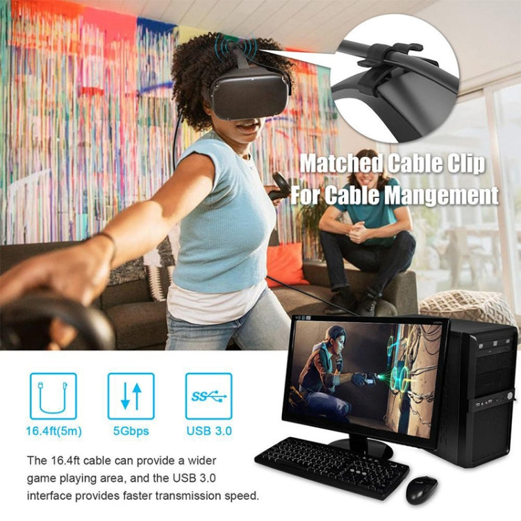 Cáp kết nối VR USB 3.2 Gen1 Type-C sang USB 3.2 Gen1 Type-C góc đơn cho Oculus Quest 1 / 2, dài 3m góc đơn