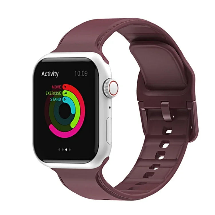 Dây đồng hồ may silicone cho Apple Watch Series, 7 41mm / 6&SE&5&4 40mm / 3&2&1 38mm, 7 45mm / 6&SE&5&4 44mm / 3&2&1 42mm