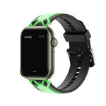 Dây đồng hồ silicone hai màu cho Apple Watch Series, 7 41mm / 6&SE&5&4 40mm / 3&2&1 38mm, 7 45mm / 6&SE&5&4 44mm / 3&2&1 42mm