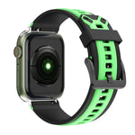 Dây đồng hồ silicone hai màu cho Apple Watch Series, 7 41mm / 6&SE&5&4 40mm / 3&2&1 38mm, 7 45mm / 6&SE&5&4 44mm / 3&2&1 42mm