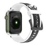 Dây đồng hồ silicone hai màu cho Apple Watch Series, 7 41mm / 6&SE&5&4 40mm / 3&2&1 38mm, 7 45mm / 6&SE&5&4 44mm / 3&2&1 42mm