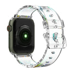 Dây đồng hồ silicone trong suốt Aurora cho Apple Watch Series, 7 41mm / 6&SE&5&4 40mm / 3&2&1 38mm, 7 45mm / 6&SE&5&4 44mm / 3&2&1 42mm