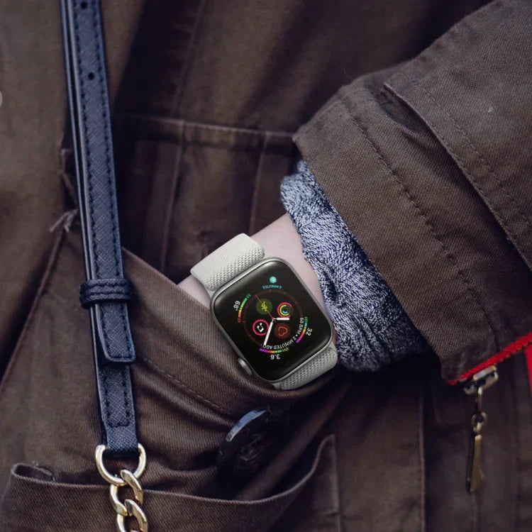 Dây đồng hồ polyester nylon cho Apple Watch Series, 7 41mm / 6&SE&5&4 40mm / 3&2&1 38mm, 7 45mm / 6&SE&5&4 44mm / 3&2&1 42mm