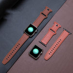 Dây đồng hồ da bò khóa bướm cho Apple Watch Series, 7 41mm / 6&SE&5&4 40mm / 3&2&1 38mm, 7 45mm / 6&SE&5&4 44mm / 3&2&1 42mm