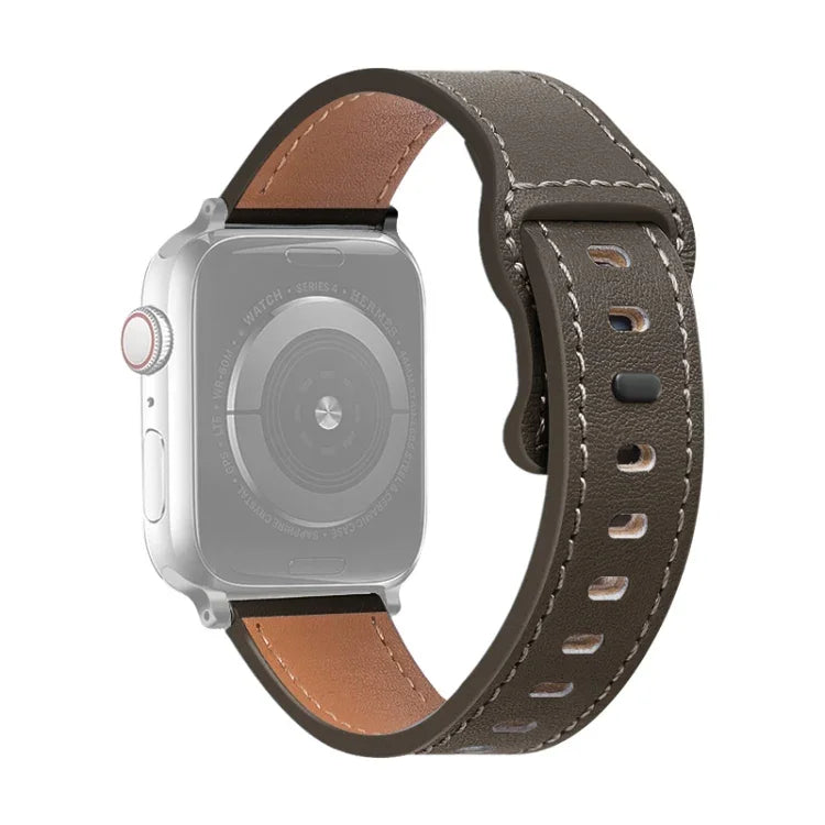 Dây đồng hồ da bò khóa bướm cho Apple Watch Series, 7 41mm / 6&SE&5&4 40mm / 3&2&1 38mm, 7 45mm / 6&SE&5&4 44mm / 3&2&1 42mm