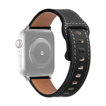 Dây đồng hồ da bò khóa bướm cho Apple Watch Series, 7 41mm / 6&SE&5&4 40mm / 3&2&1 38mm, 7 45mm / 6&SE&5&4 44mm / 3&2&1 42mm