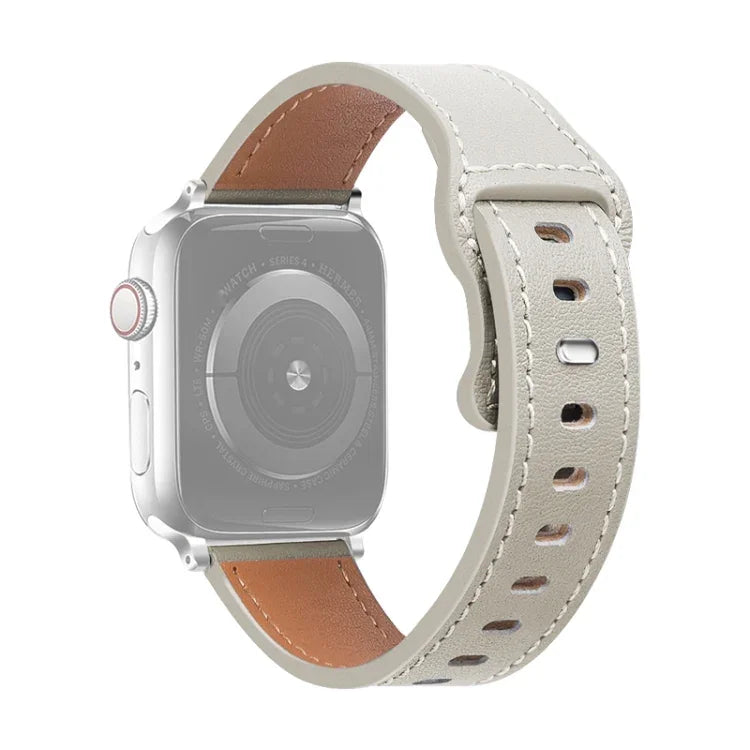 Dây đồng hồ da bò khóa bướm cho Apple Watch Series, 7 41mm / 6&SE&5&4 40mm / 3&2&1 38mm, 7 45mm / 6&SE&5&4 44mm / 3&2&1 42mm