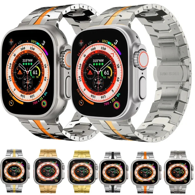 Dây đồng hồ thép cho Apple Watch Series, 7 41mm / 6&SE&5&4 40mm / 3&2&1 38mm, 7 45mm / 6&SE&5&4 44mm / 3&2&1 42mm