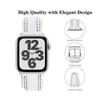 Dây đồng hồ da ba dòng cho Apple Watch Series, 7 41mm / 6&SE&5&4 40mm / 3&2&1 38mm, 7 45mm / 6&SE&5&4 44mm / 3&2&1 42mm