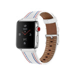 Dây đồng hồ da ba dòng cho Apple Watch Series, 7 41mm / 6&SE&5&4 40mm / 3&2&1 38mm, 7 45mm / 6&SE&5&4 44mm / 3&2&1 42mm