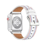 Dây đồng hồ da ba dòng cho Apple Watch Series, 7 41mm / 6&SE&5&4 40mm / 3&2&1 38mm, 7 45mm / 6&SE&5&4 44mm / 3&2&1 42mm