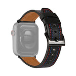 Dây đồng hồ da ba dòng cho Apple Watch Series, 7 41mm / 6&SE&5&4 40mm / 3&2&1 38mm, 7 45mm / 6&SE&5&4 44mm / 3&2&1 42mm