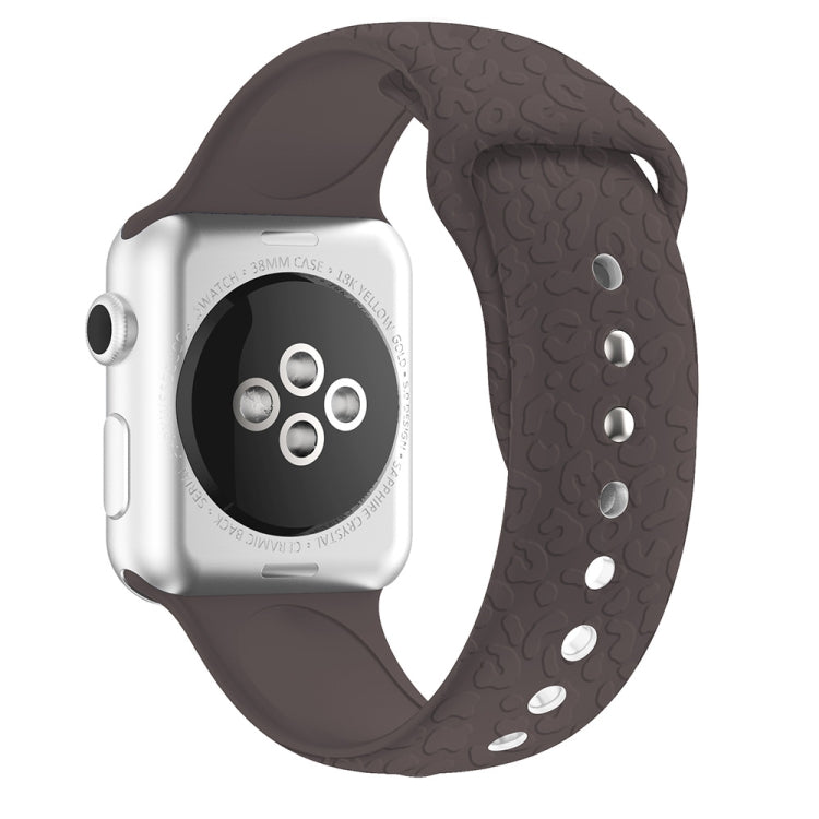 Dây đồng hồ silicone dập nổi họa tiết báo cho Apple Watch Series, 7 41mm / 6&SE&5&4 40mm / 3&2&1 38mm, 7 45mm / 6&SE&5&4 44mm / 3&2&1 42mm