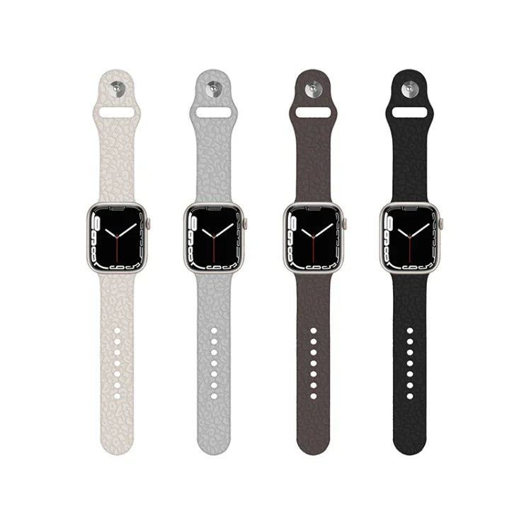 Dây đồng hồ silicone dập nổi họa tiết báo cho Apple Watch Series, 7 41mm / 6&SE&5&4 40mm / 3&2&1 38mm, 7 45mm / 6&SE&5&4 44mm / 3&2&1 42mm