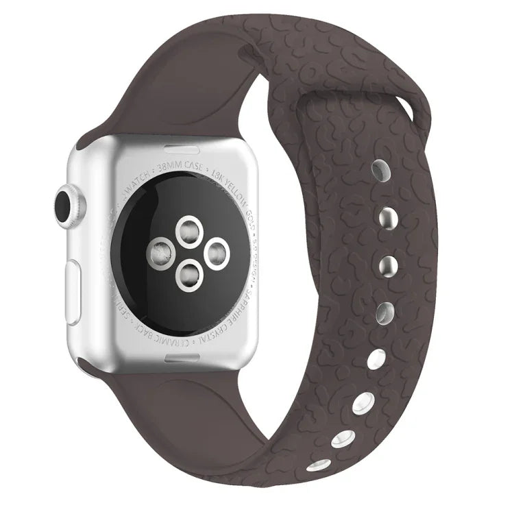 Dây đồng hồ silicone dập nổi họa tiết báo cho Apple Watch Series, 7 41mm / 6&SE&5&4 40mm / 3&2&1 38mm, 7 45mm / 6&SE&5&4 44mm / 3&2&1 42mm