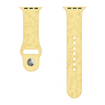 Dây đồng hồ silicone dập nổi họa tiết bướm yêu hoa cho Apple Watch Series, 7 41mm / 6&SE&5&4 40mm / 3&2&1 38mm