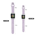 Dây đồng hồ silicone dập nổi họa tiết bướm yêu hoa cho Apple Watch Series, 7 41mm / 6&SE&5&4 40mm / 3&2&1 38mm