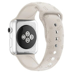 Dây đồng hồ silicone dập nổi họa tiết chân chó cho Apple Watch Series, 7 41mm / 6&SE&5&4 40mm / 3&2&1 38mm, 7 45mm / 6&SE&5&4 44mm / 3&2&1 42mm