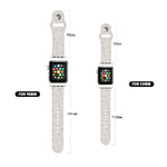 Dây đồng hồ silicone dập nổi họa tiết chân chó cho Apple Watch Series, 7 41mm / 6&SE&5&4 40mm / 3&2&1 38mm, 7 45mm / 6&SE&5&4 44mm / 3&2&1 42mm