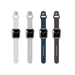 Dây đồng hồ silicone dập nổi họa tiết chân chó cho Apple Watch Series, 7 41mm / 6&SE&5&4 40mm / 3&2&1 38mm, 7 45mm / 6&SE&5&4 44mm / 3&2&1 42mm
