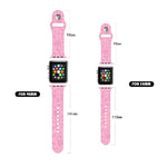 Dây đồng hồ silicone dập nổi họa tiết hồng hạc cho Apple Watch Series, 7 41mm / 6&SE&5&4 40mm / 3&2&1 38mm, 7 45mm / 6&SE&5&4 44mm / 3&2&1 42mm