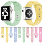 Dây đồng hồ silicone dập nổi họa tiết hồng hạc cho Apple Watch Series, 7 41mm / 6&SE&5&4 40mm / 3&2&1 38mm, 7 45mm / 6&SE&5&4 44mm / 3&2&1 42mm