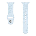 Dây đồng hồ silicone dập nổi họa tiết cỏ bốn lá cho Apple Watch Series, 7 45mm / 6&SE&5&4 44mm / 3&2&1 42mm, 7 41mm / 6&SE&5&4 40mm / 3&2&1 38mm